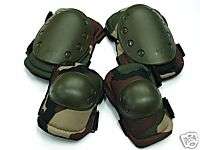 Tactical Elbow and Knee Pad Set   Woodland Camo  
