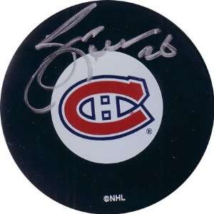  Gary Leeman Autographed Montreal Canadiens Puck 