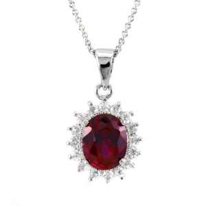  Kaylas Fancy CZ Necklace   Ruby Jewelry