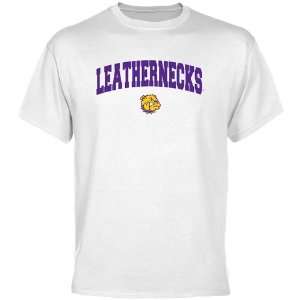  Western Illinois Leathernecks White Logo Arch T shirt 