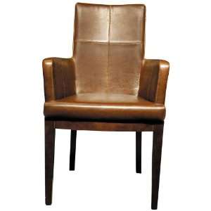    Zoe 39 High Tobacco Brown Leather Armchair