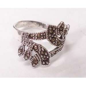  Leafing Branch Silver Ring (Size 8) 