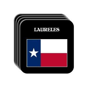 US State Flag   LAURELES, Texas (TX) Set of 4 Mini Mousepad Coasters