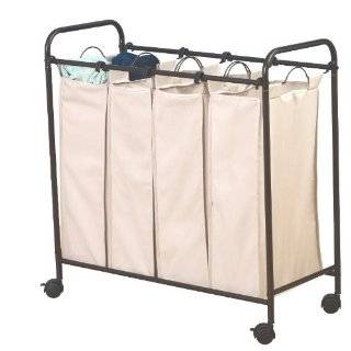 Honey Can Do SRT 01682 Deluxe Quad Laundry Sorter with Polyester Bags 