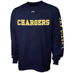  San Diego Chargers Navy Team Ambition Long Sleeve T shirt 