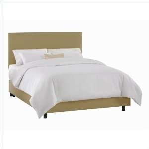  Full Skyline Twill Khaki Slipcover Upholstered Bed