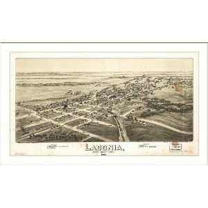  Historic Ladonia, Texas, c. 1891 (M) Panoramic Map Poster 