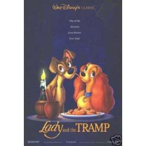  Lady and the Tramp Double Sided Original Movie Poster 