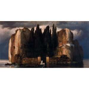  Hand Made Oil Reproduction   Arnold Bocklin   24 x 12 