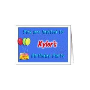  Kylers Birthday, Invitation to the Party Card Toys 