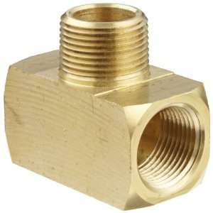 Anderson Metals Brass Pipe Fitting, Barstock Tee, 3/4 Female Pipe x 3 