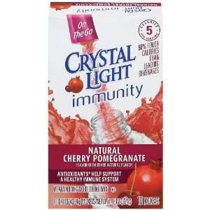 Crystal Light on the Go Immunity Natural Cherry Pomegranate 14 Packets 