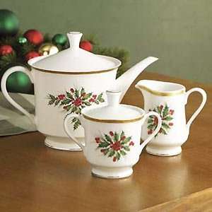  Gorham Festive Holly Tea Set