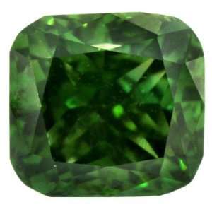  0.52 Ctw Pine Green Cushion Cut Solitaire Loose Diamond Jewelry