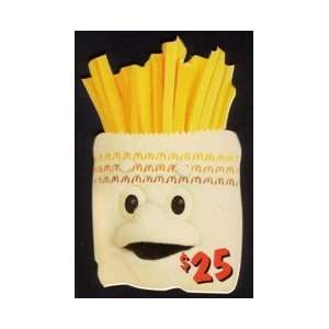   Card $25. McDonalds 1996 Happy Meal French Fries (#2 of 3) Die Cut