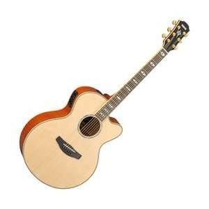    Jumbo Cutaway Acoustic Electric Guitar Natural Musical Instruments