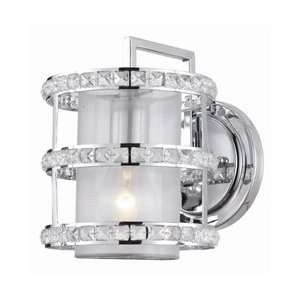  Crystorama Matrix Polished Chrome Wall Sconce Accented 