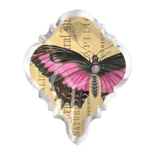 Fringe Crystal Glass Decoupage Magnet   Papilio