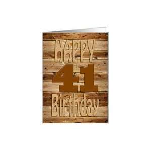    41st Birthday, Carved wood for a handyman Card Toys & Games