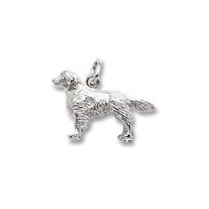  Rembrandt Charms Golden Retriever Dog Charm, .925 Sterling 