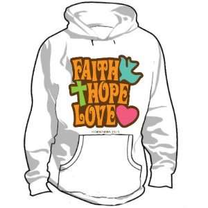  Faith.Love and Hope Religious Hooded Sweatshirt 