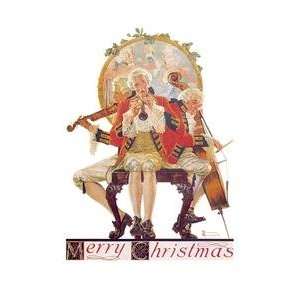  Vintage Art Merry Christmas Musicians   08820 6