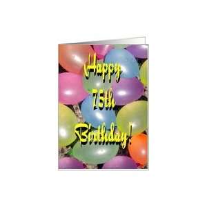    75th seventy fifth Happy Birthday Balloons Card Toys & Games