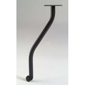 Gibraltar Bent Table Leg with Caster, 1 1/2 inch Dia. x 27 3/4 inch H 