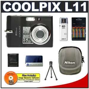  Nikon Coolpix L11 6.0 Megapixel Digital Camera (Black 