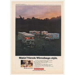  1973 Winnebago Motor Home 4 Models Malibu Canyon CA Print 