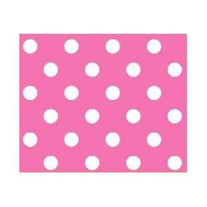   Round Crib Sheets   Primary Polka Dots Pink Woven   Made In USA Baby