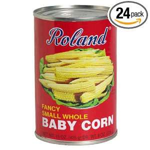 Roland Baby Corn, Fancy Small Whole, 15 Ounce Cans (Pack of 24 