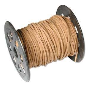  LIGHT BROWN Faux Leather Suede Beading Cord 300 Feet Ultra 