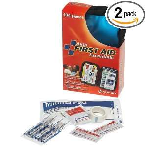 First Aid Only Auto First Aid Kit, Soft Case, 104 Piece Kit (Pack of 2 