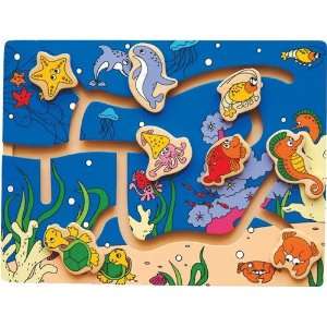  Ocean Life Maze   Wooden Puzzle Play Toys & Games