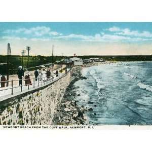  Cliff Walk, Newport, Rhode Island Vintage Repro Poster 