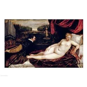  Venus and the Organist   Poster by Titian (24x18)