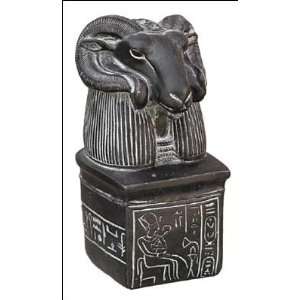  Amun Ra as Ram on Base with Hieroglyphs