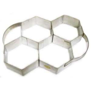  Stainless Steel 4 linked Hexagon Pastry Cutter Kitchen 