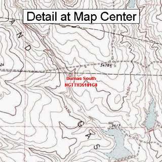   Map   Dumas South, Texas (Folded/Waterproof)