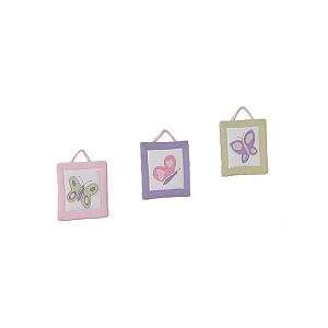  Pink and Purple Butterfly Collection Wall Art Hangings 