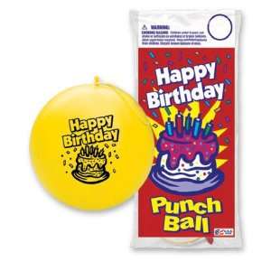    Happy Birthday Cake Punch Ball Balloon