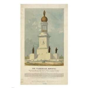   Original concept for the Washington Monument  18 x 24  Poster Print