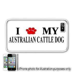  Australian Cattle Dog Paw Love Dog Apple iPhone 4 4S Case 