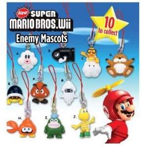  Super Mario Bros Wii Enemy Mascots Phone Chamrs Set of 10 