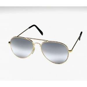  Peter Alan 8000 Aviator Sunglasses With Silver Mirrored 