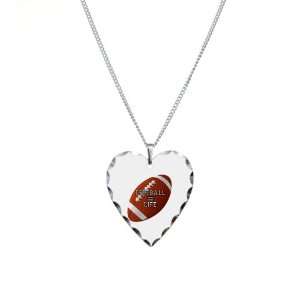  Necklace Heart Charm Football Equals Life Artsmith Inc Jewelry