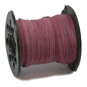  3mm Real Suede Lace Cord String (By the Yard) PINK Arts 