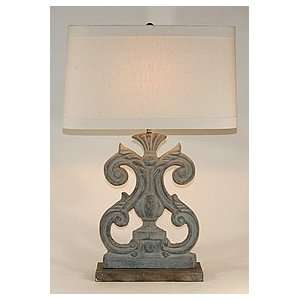  Aidan Gray Molly Scrolled Bisque Fragment Table Lamp