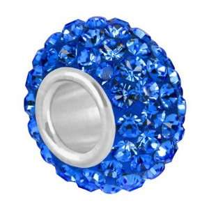  12mm Blue Preciosa Crystal   Large Hole Bead Arts, Crafts 